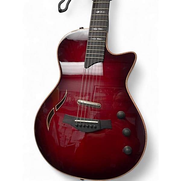 Used Taylor T5Z Pro Trans Red Acoustic Electric Guitar