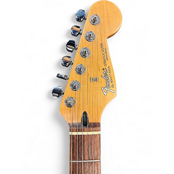 Used 1993 Fender Standard Stratocaster Black Solid Body Electric Guitar