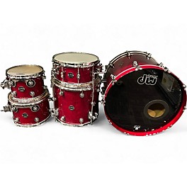 Used DW 5 Piece Performance Series Cherry Stain Drum Kit