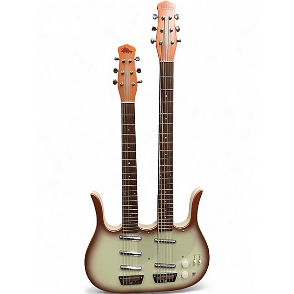 Used Jerry Jones Neptune Double Neck Copper Burst Solid Body Electric Guitar