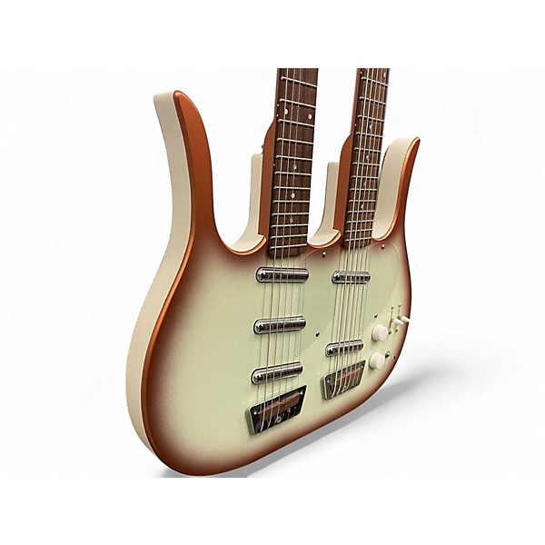 Used Jerry Jones Neptune Double Neck Copper Burst Solid Body Electric Guitar