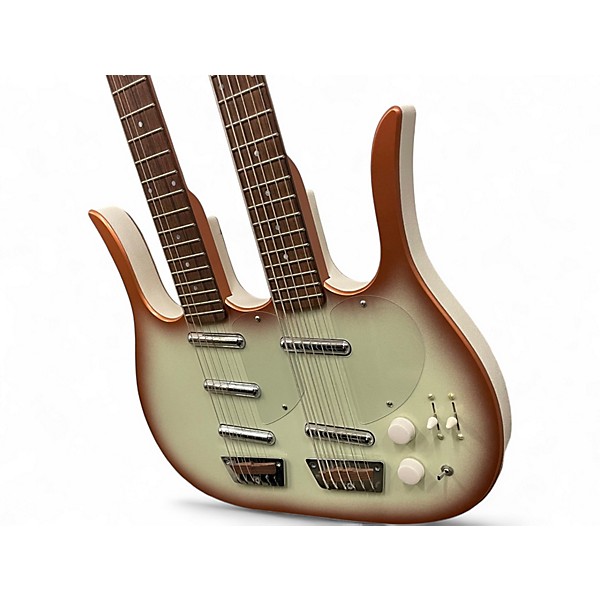 Used Jerry Jones Neptune Double Neck Copper Burst Solid Body Electric Guitar