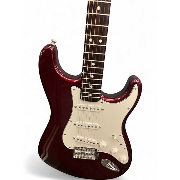 Used Fender STANDARD STRATOCASTER MIM Burgundy Solid Body Electric Guitar