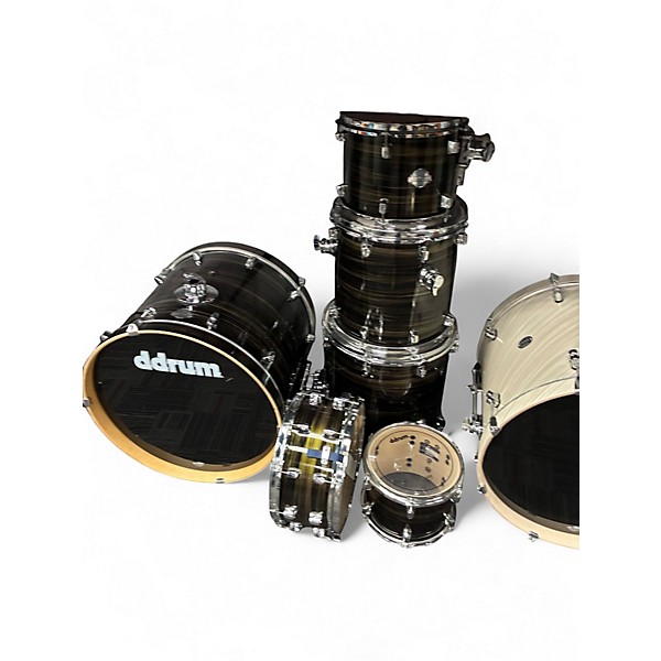 Used ddrum 7 Piece Dominion Birch Brushed Olive Drum Kit