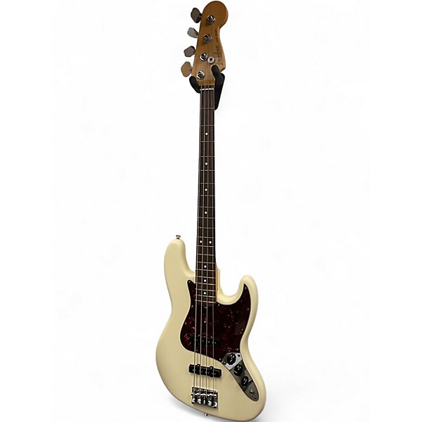 Used Fender American Standard Jazz Bass Olympic White Electric Bass Guitar