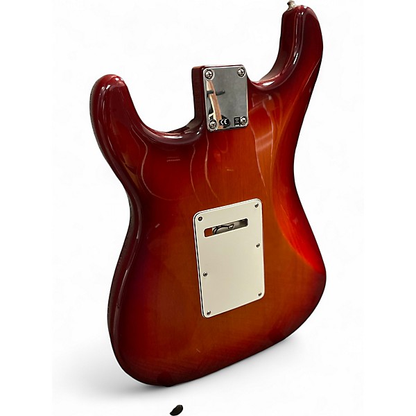 Used 2017 Fender Standard Stratacoustic Plus Top Candy Red Burst Solid Body Electric Guitar