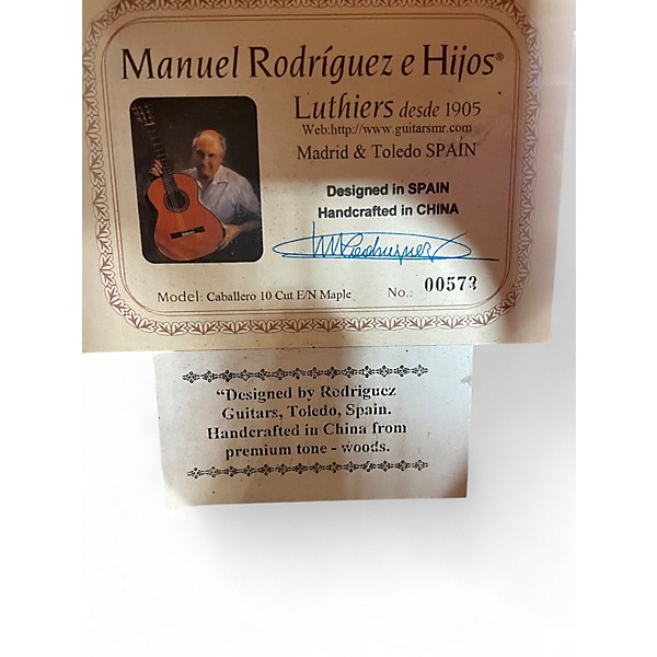 Used Manuel Rodriguez CABALLERO 10 Maple Classical Acoustic Electric Guitar