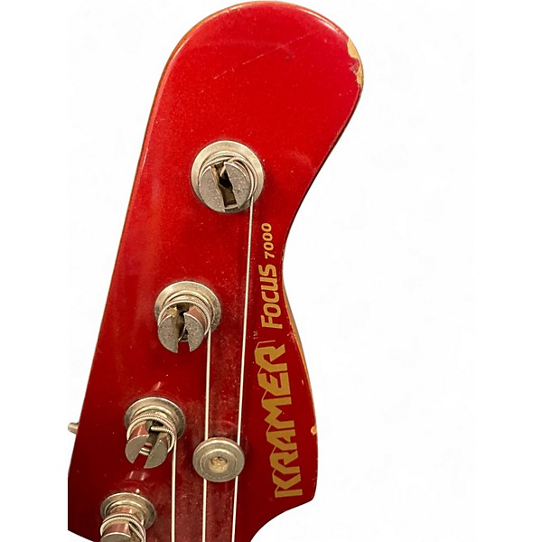 Used Kramer FOCUS 7000 Candy Apple Red Electric Bass Guitar