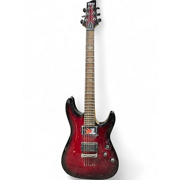 Used Schecter Guitar Research Demon 6 RED Solid Body Electric Guitar