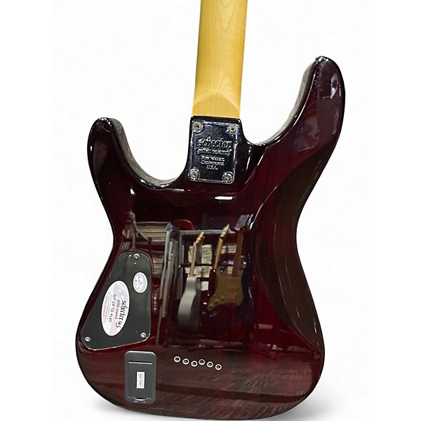 Used Schecter Guitar Research Demon 6 RED Solid Body Electric Guitar