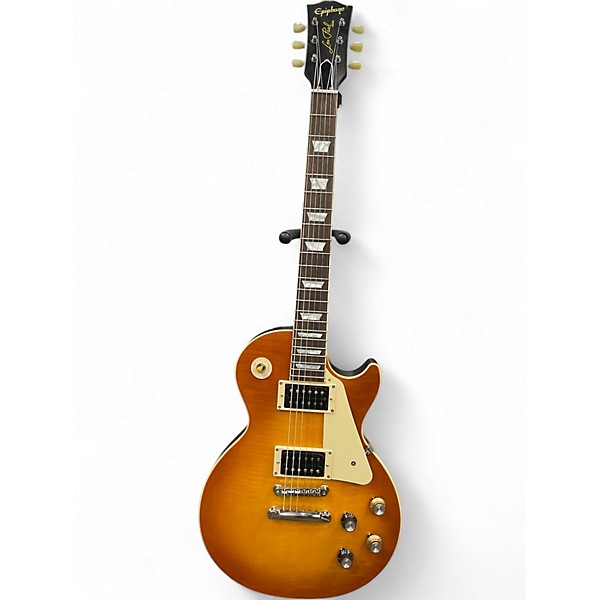 Used 2024 Epiphone Les Paul Custom Iced Tea Solid Body Electric Guitar