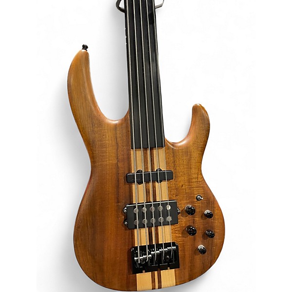 Used Carvin LB75F Fretless Bass Natural Electric Bass Guitar