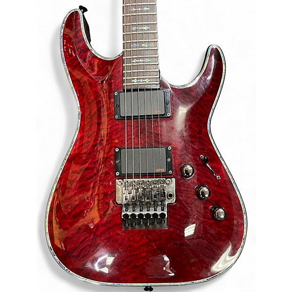 Used Schecter Guitar Research Hellraiser C1 FR Black Cherry Solid Body Electric Guitar
