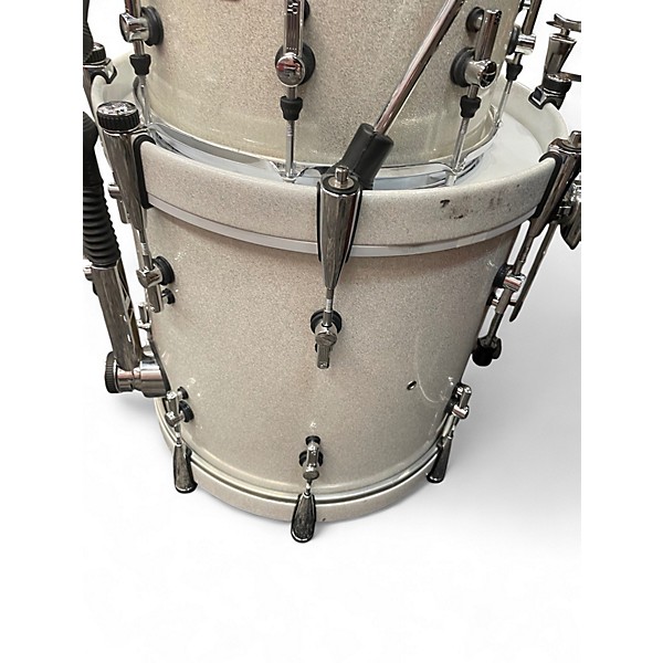 Used SONOR 3 Piece Designer Maple Light White Sparkle Lacquer Drum Kit