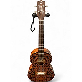 Used Luna UKE TRIBAL TENOR Mahogany Ukulele