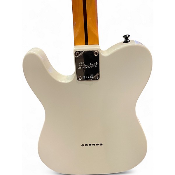 Used Squier Classic Vibe Telecaster Thinline WHITE AND BLACK Hollow Body Electric Guitar