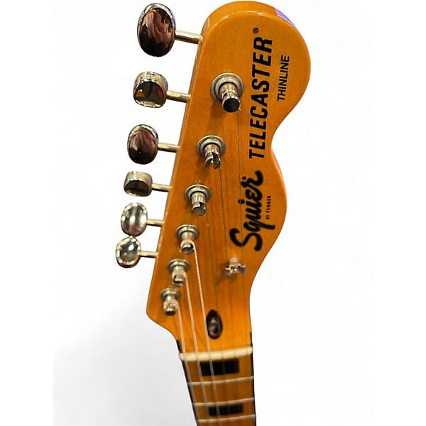 Used Squier Classic Vibe Telecaster Thinline WHITE AND BLACK Hollow Body Electric Guitar