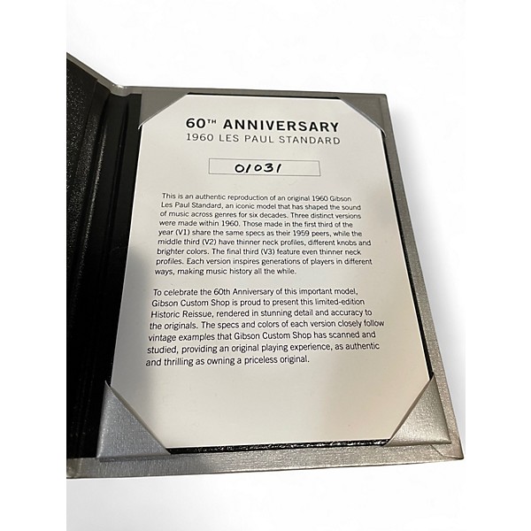 Used 2020 Gibson 60th Anniversary 1960 Les Paul Standard Reissue poppy burst Solid Body Electric Guitar