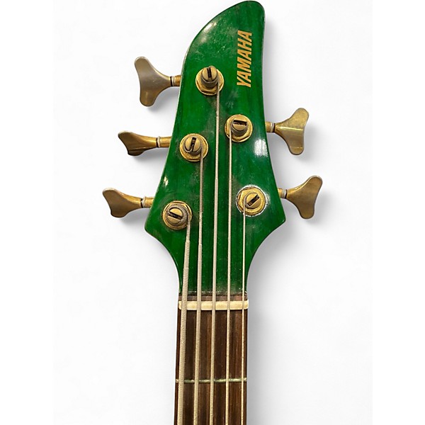 Used Yamaha RBX765A Trans Green Electric Bass Guitar