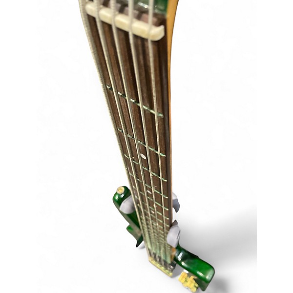 Used Yamaha RBX765A Trans Green Electric Bass Guitar