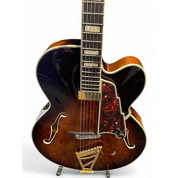 Used D'Angelico Premier EXL-1 Brown Burst Hollow Body Electric Guitar