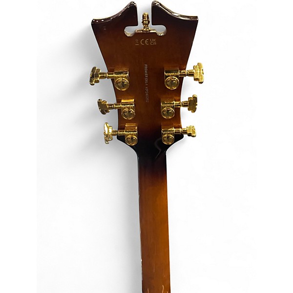 Used D'Angelico Premier EXL-1 Brown Burst Hollow Body Electric Guitar