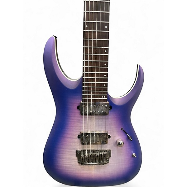 Used Ibanez RGA71AL Axion Label 7 String AURORA BURST Solid Body Electric Guitar