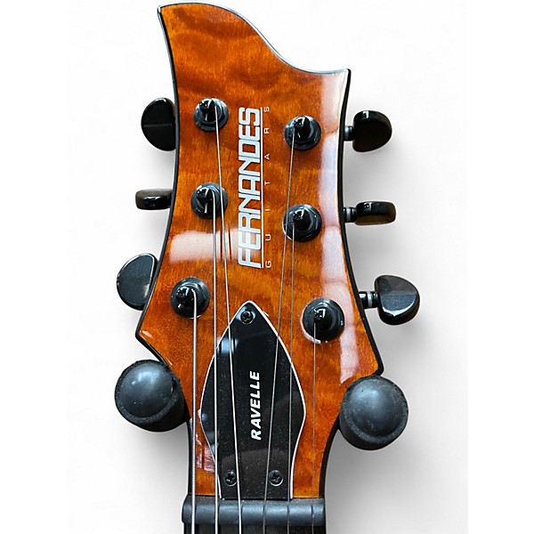 Used Fernandes Ravelle Flamed Maple Solid Body Electric Guitar
