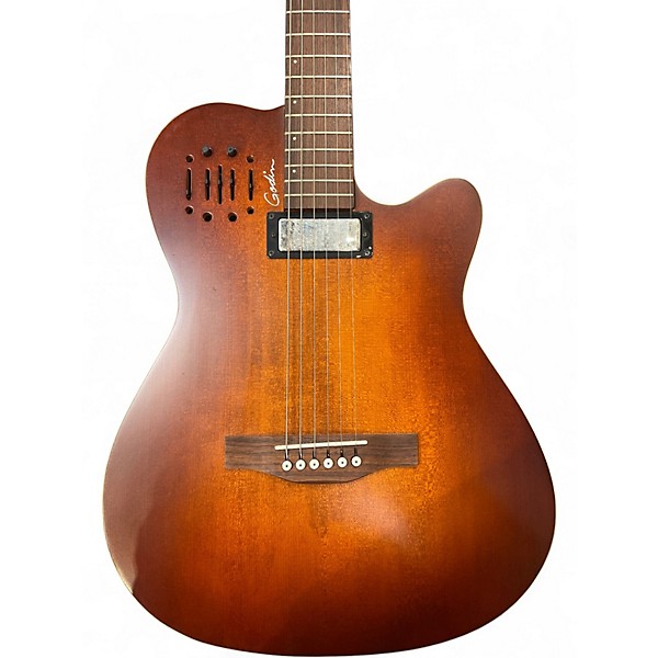 Used Godin A6 Ultra B Baritone Cognac Burst Baritone Guitars