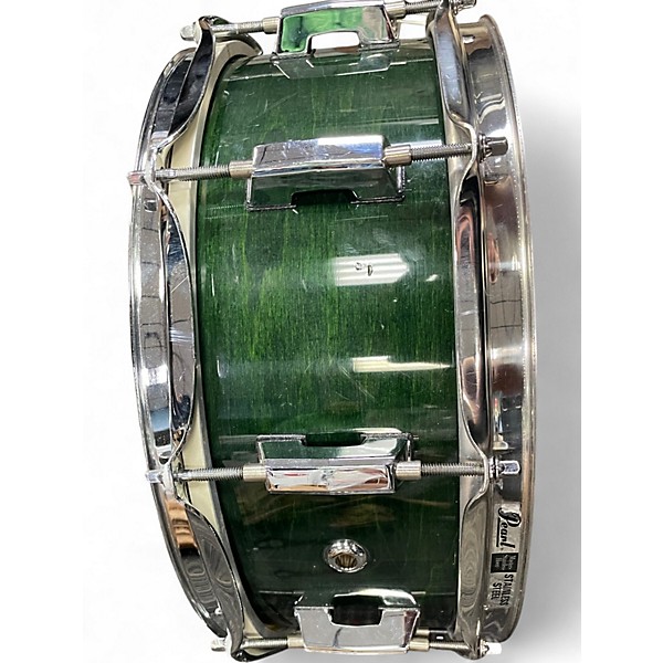 Used Pearl 14X5.5 Masters Studio Snare Green Drum
