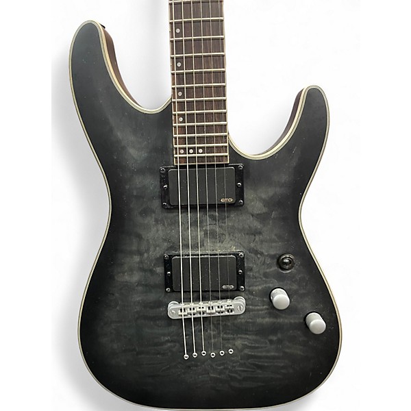 Used Schecter Guitar Research C1 Platinum Trans Gray Solid Body Electric Guitar