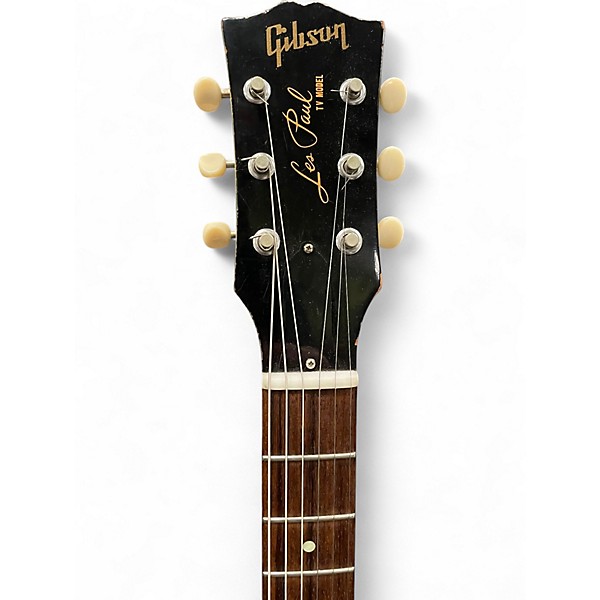 Used 2017 Gibson 1958 Les Paul Jr AGED Double Cutaway TV Yellow Solid Body Electric Guitar