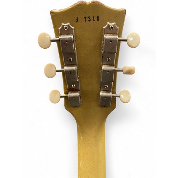 Used 2017 Gibson 1958 Les Paul Jr AGED Double Cutaway TV Yellow Solid Body Electric Guitar