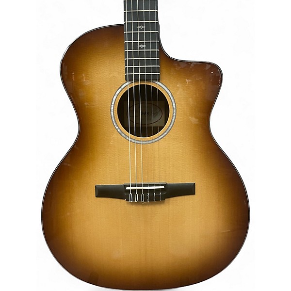 Used Taylor 214CE-N plus 2 Color Sunburst Classical Acoustic Electric Guitar