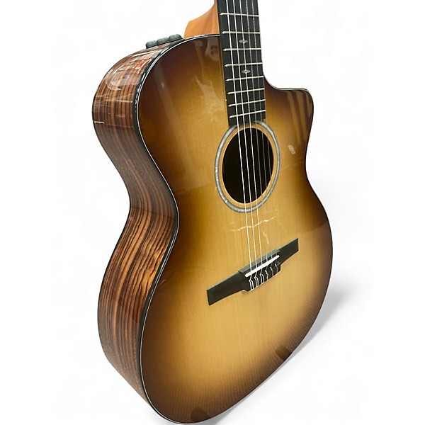 Used Taylor 214CE-N plus 2 Color Sunburst Classical Acoustic Electric Guitar