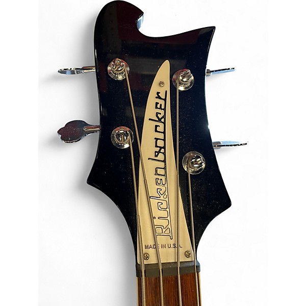 Used 2012 Rickenbacker 4003 Black and White Electric Bass Guitar
