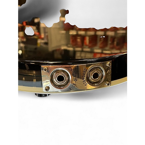 Used 2012 Rickenbacker 4003 Black and White Electric Bass Guitar