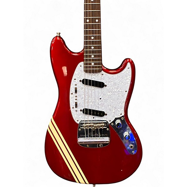 Used Fender Competition Mustang Candy Apple Red Solid Body Electric Guitar