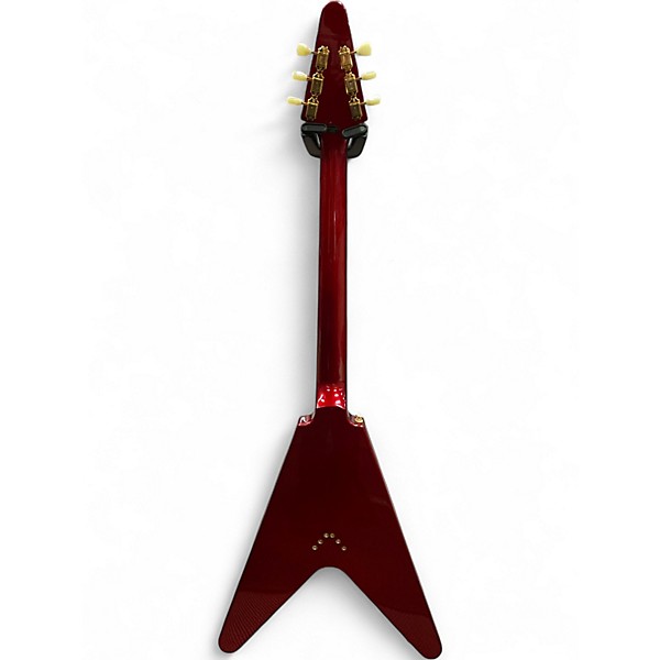 Used 2024 Epiphone Flying V 58' reissue Ruby Red Sparkle Solid Body Electric Guitar