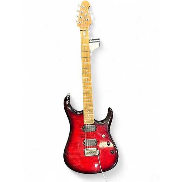 Used Sterling by Music Man JP150FM John Petrucci Signature ROYAL RED Solid Body Electric Guitar