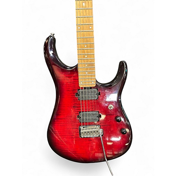 Used Sterling by Music Man JP150FM John Petrucci Signature ROYAL RED Solid Body Electric Guitar