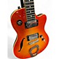 Used Hagstrom D2F Flame Top Sunburst Hollow Body Electric Guitar