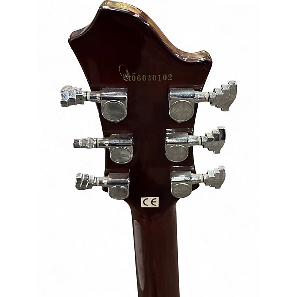 Used Hagstrom D2F Flame Top Sunburst Hollow Body Electric Guitar