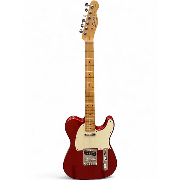 Used Squier Telecaster Candy Apple Red Solid Body Electric Guitar