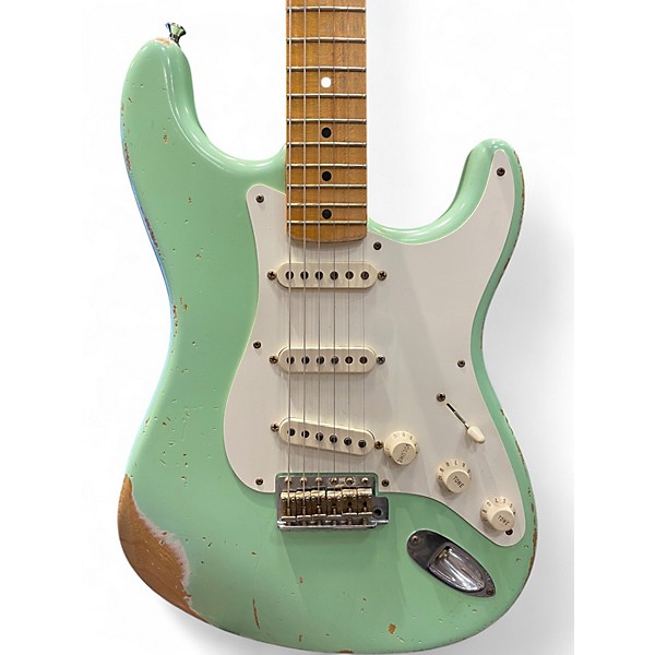 Used 2007 Fender 1957 STRATOCASTER RELIC Namm show surf green Solid Body Electric Guitar