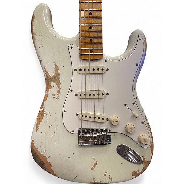Used 2018 Fender 1969 heavy relic strat Olympic White Solid Body Electric Guitar
