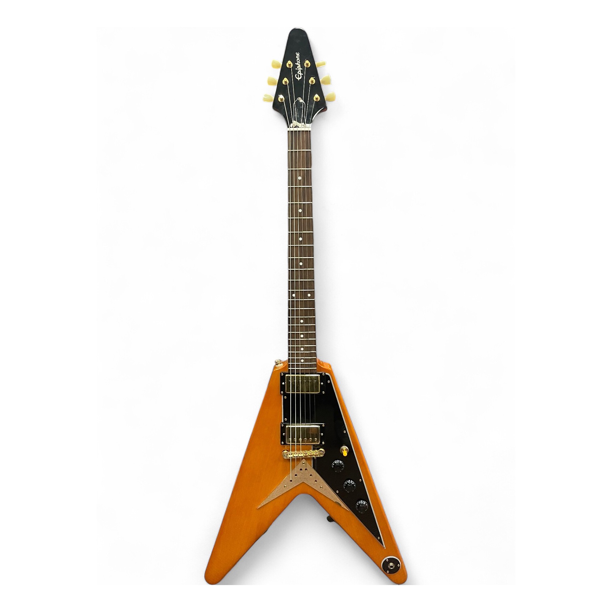 Used Epiphone 1958 Korina Flying V aged natural Solid Body