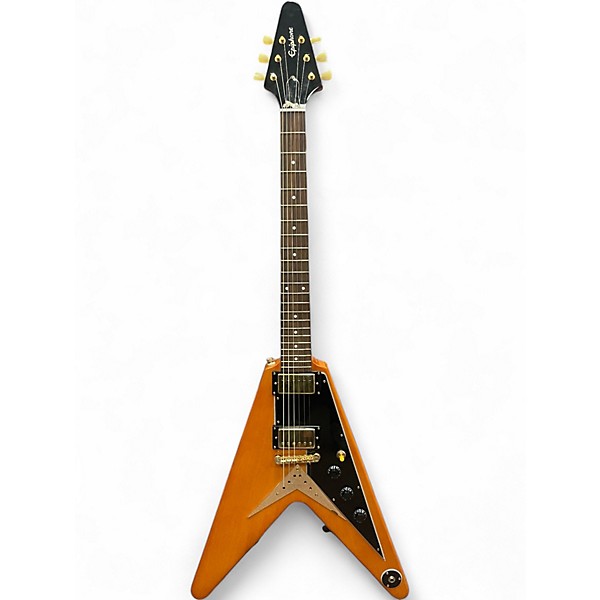 Used Epiphone 1958 Korina Flying V aged natural Solid Body Electric Guitar