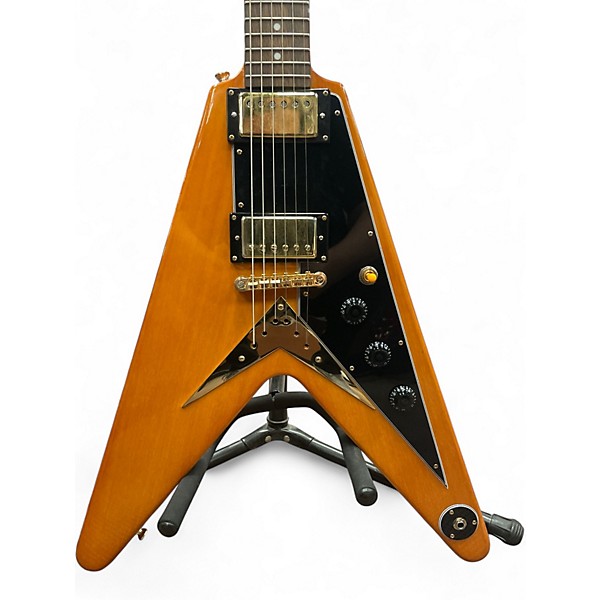 Used Epiphone 1958 Korina Flying V aged natural Solid Body Electric Guitar
