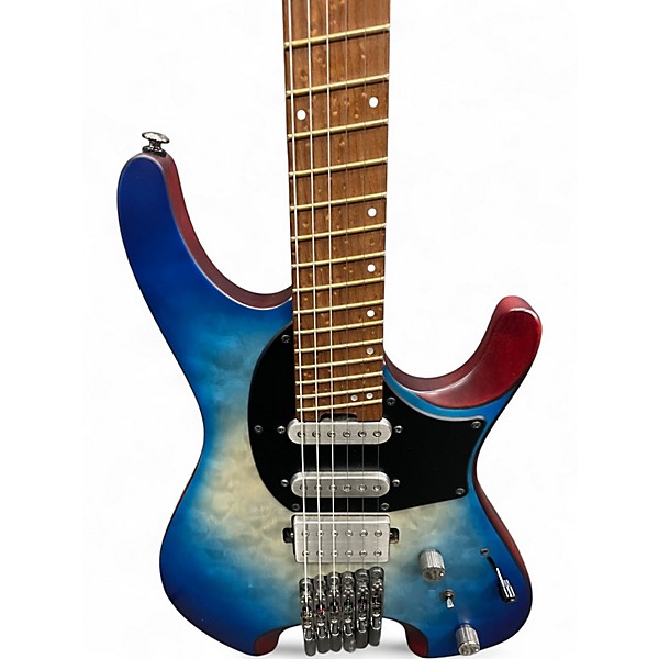 Used Ibanez QX54QM Ocean Blue Burst Solid Body Electric Guitar
